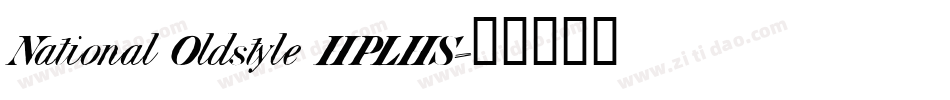 National Oldstyle HPLHS字体转换